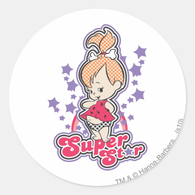 PBBLES™ Super Star Classic Round Sticker (Front)