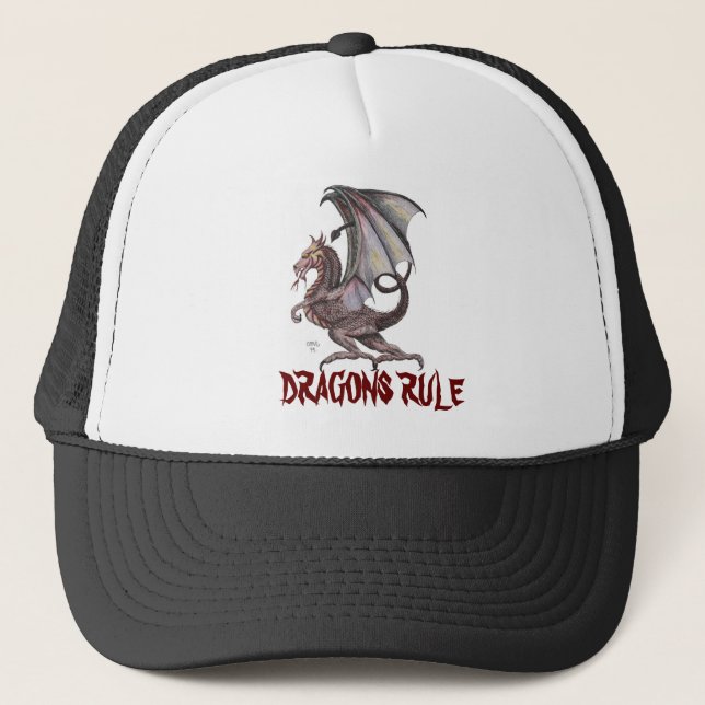 pbdragon, DRAGONS RULE Trucker Hat (Front)
