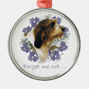 PBGV Forget-Me-Not Metal Tree Decoration