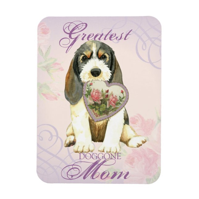 PBGV Heart Mum Magnet (Vertical)