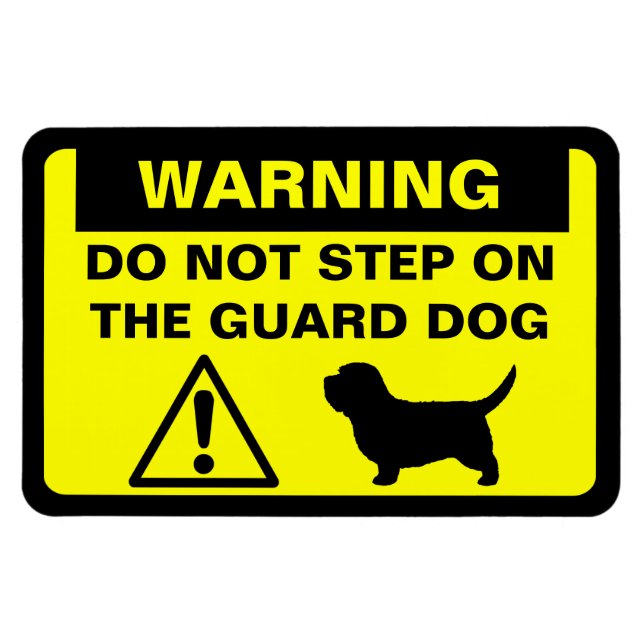 PBGV Humourous Guard Dog Warning Magnet (Horizontal)