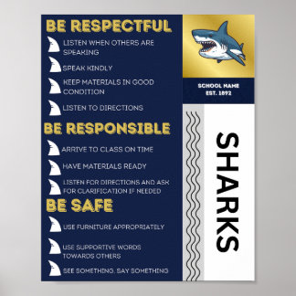 PBIS Poster Design- SHARK Mascott