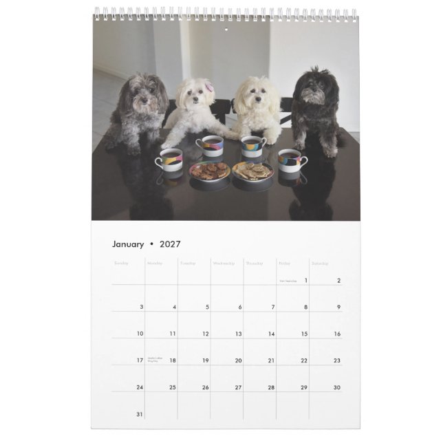 PBJ Pack 2017 Calendar (Jan 2027)