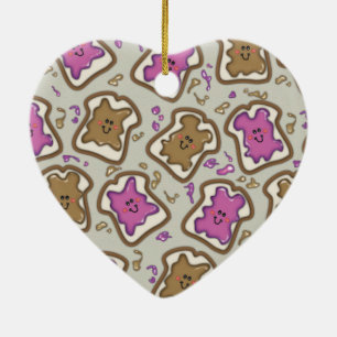 PBJ Sandwich Ceramic Tree Decoration
