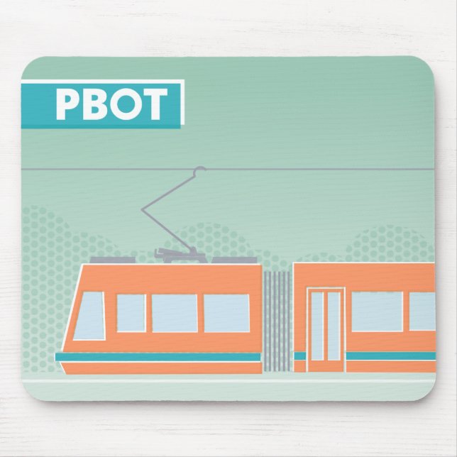 PBOT Portland Streetcar Mouse Pad (Front)