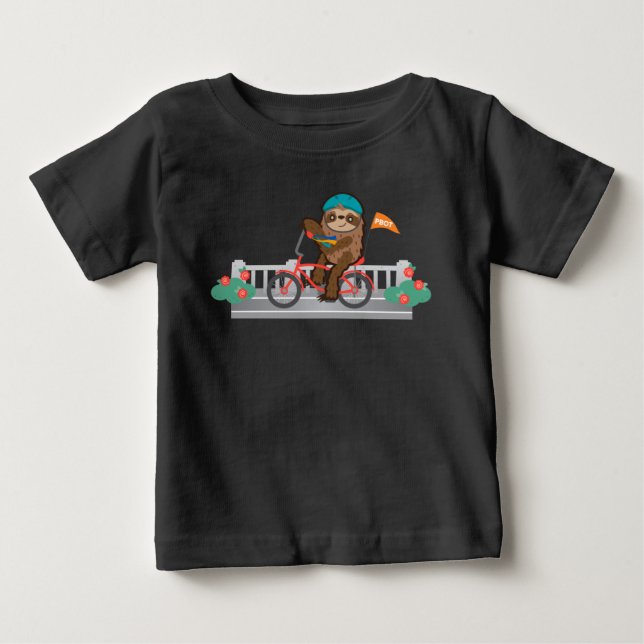 PBOT Sloth Bike baby tee (Front)