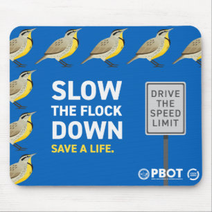 PBOT Slow The Flock Down Mouse Pad