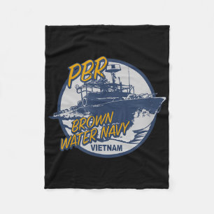 Pbr Patrol Boat River Brown Water Vietnam Veteran Fleece Blanket