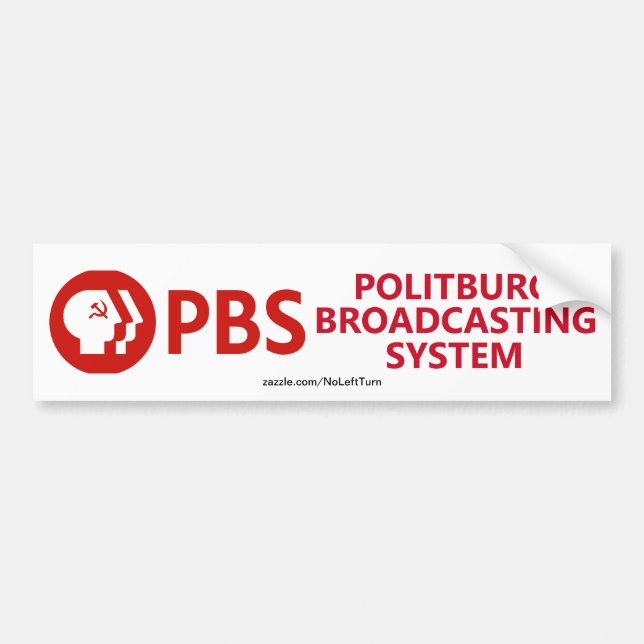PBS Politburo Broadcasting System Bumper Sticker (Front)