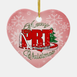 PBT CHRISTMAS PHLEBOTOMIST LABORATORY CERAMIC TREE DECORATION