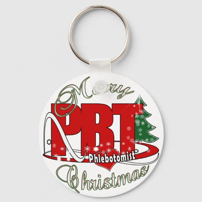 PBT CHRISTMAS PHLEBOTOMIST LABORATORY KEY RING (Front)