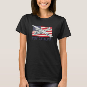 PBY Catalina American WW2 Flying Boat Diagram USA T-Shirt