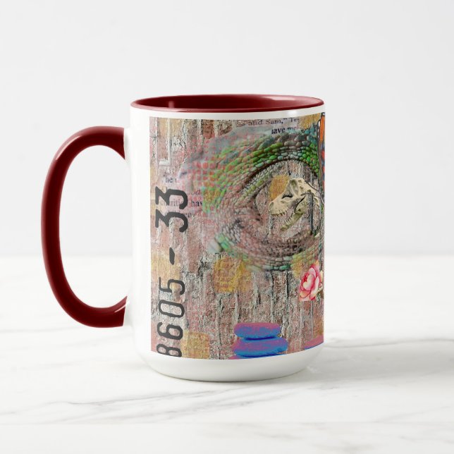 PC2507 - T-Rex Butterfly Mug (Left)