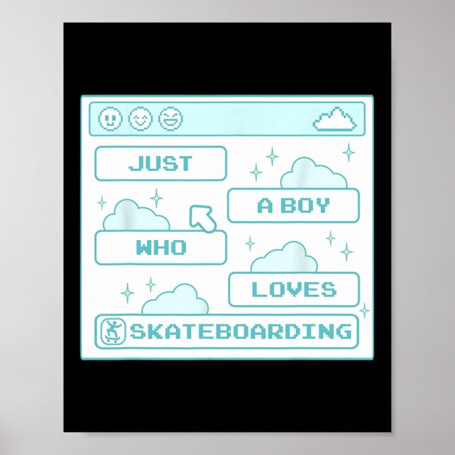 Pc Computer Geek Nerd Cool Gamer Boy Who Loves Ska Poster (Front)