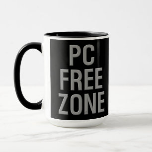 PC Free Zone black combo mug