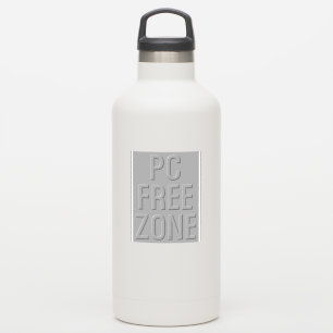 PC Free Zone gray contour sticker