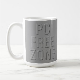 PC Free Zone gray mug
