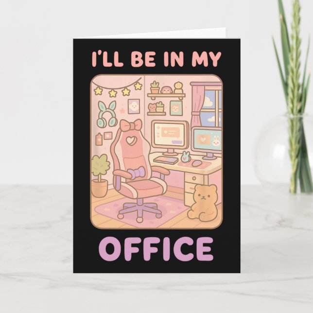 Pc Gaming I'll Be In My Office Hardware Nerd Pc Ga Card (Front)