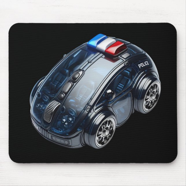 PC Mouse–Car: Police Vehicle Mouse Mat (Front)