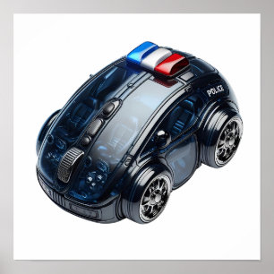 PC Mouse–Car: Police Vehicle Poster