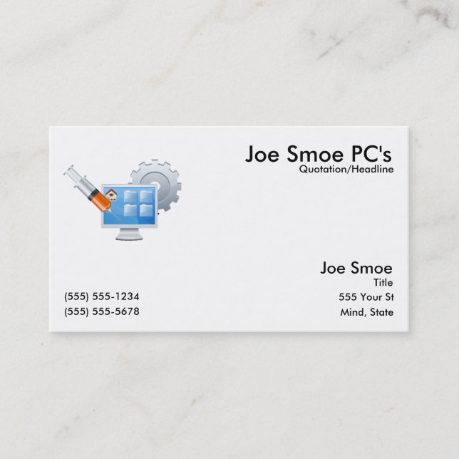 PC Shot Business Card (Front)