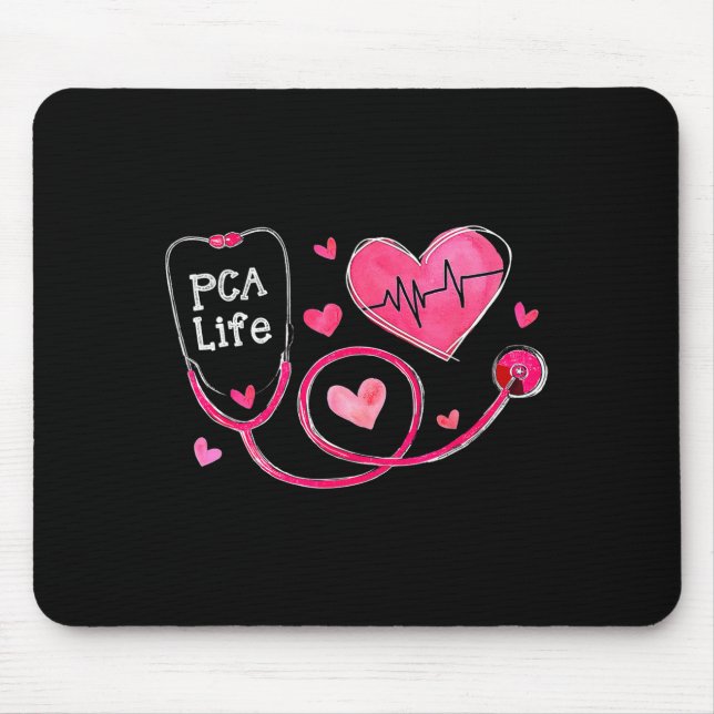 Pca Life Valentine Heart Stethoscope  Mouse Mat (Front)