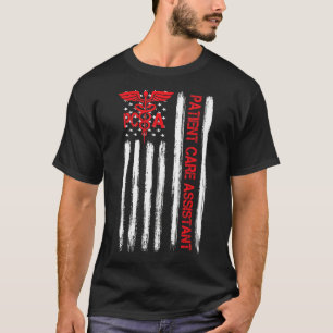 Pca Patient Care Assistant American Flag Nurse Wee T-Shirt