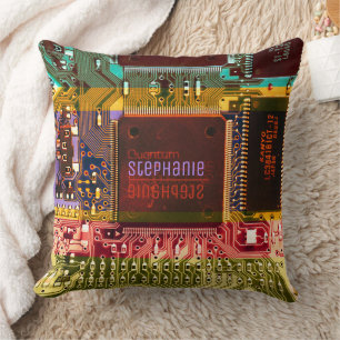 PCB Electronic Printed Circuit Board Personalised Cushion