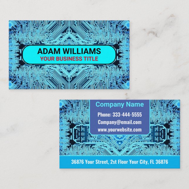 (PCB) Printed Circuit Board Business Card (Front/Back)