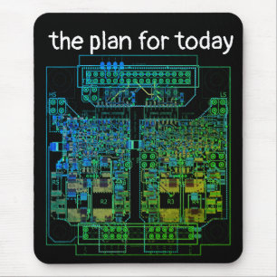PCB Printed Circuit Board Platinen-Shirt mit Plan Mouse Mat