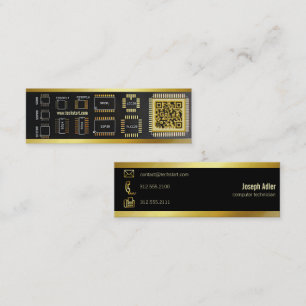pcb ruler technical qr business card