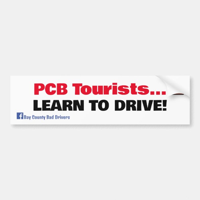 PCB Tourists - Learn to Drive Bumper Sticker (Front)
