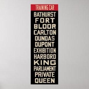 PCC Streetcar Rollsign (IKEA Frame Sized) Poster