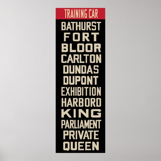 PCC Streetcar Rollsign (IKEA Frame Sized) Poster (Front)