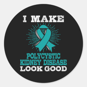 Pckd Awareness Polycystic Kidney Disease Tee Classic Round Sticker