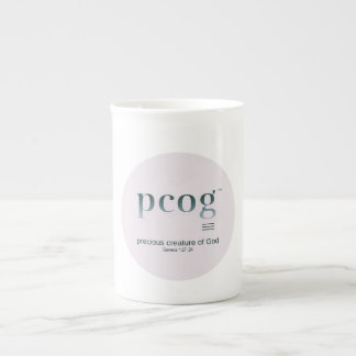 pcog round full msg; color film; bone china mug