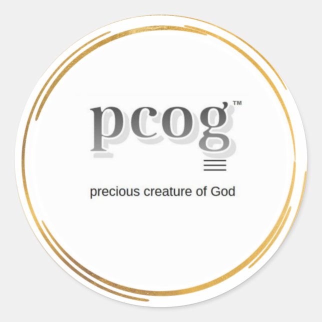 pcog WHISPY GOLD CIRCLES stickers no scripture (Front)