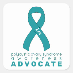 PCOS Advocate White Square Sticker