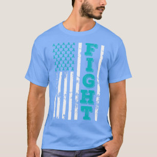 PCOS Awareness Fight American Flag 4th Of July Hap T-Shirt