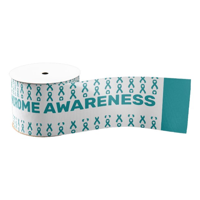 PCOS Awareness Pattern Ribbon Grosgrain Ribbon (Spool)