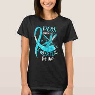 Pcos Awareness With Teal Ribbon I Wear Teal For Me T-Shirt