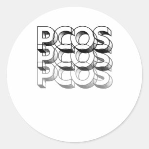 Pcos Brat Green Warrior Survivor Chronic Illness S Classic Round Sticker