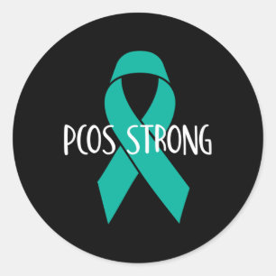 Pcos Gift For Awareness And Support- Pcos Strong Classic Round Sticker
