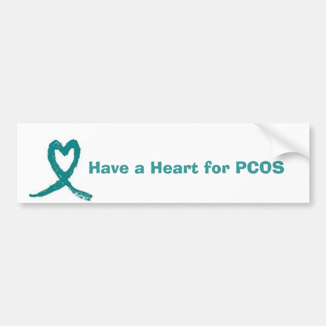 pcos heart ribbon, Have a Heart for PCOS Bumper Sticker (Front)