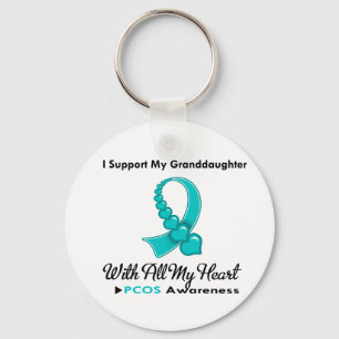 PCOS I Support My Granddaughter Key Ring