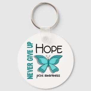 PCOS Never Give Up Hope Butterfly 4.1 Key Ring