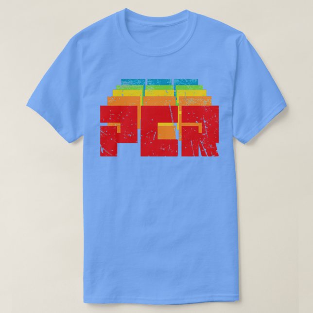 PCR Distressed Retro Design T-Shirt (Design Front)