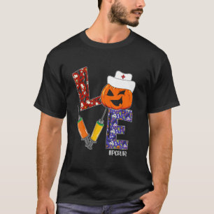 PCR Nurse Love Nurse Life Halloween Pumpkin Costum T-Shirt