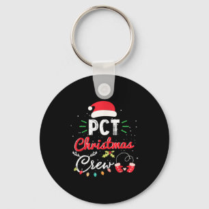 Pct Christmas Crew Fun Patient Care Tech Matching  Key Ring