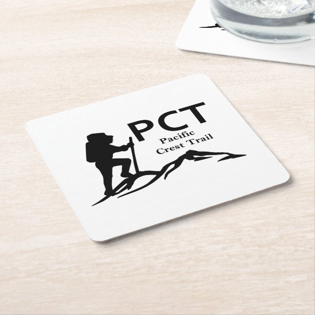 PCT  -  Pacific Crest Trail Square Paper Coaster (Angled)